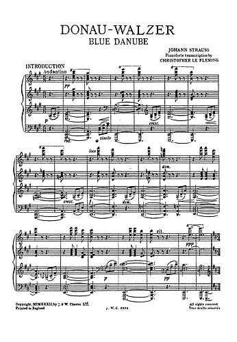The Blue Danube Waltz For Piano.